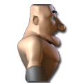 Infografia de personaje 3d de perfil